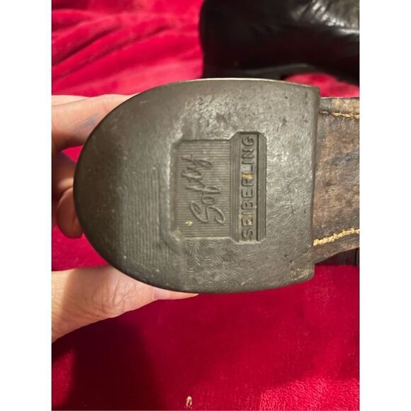 Antique O’Sullivans 1920-30’s Black Leather Tall Boots Sz 9 - Picture 8 of 14